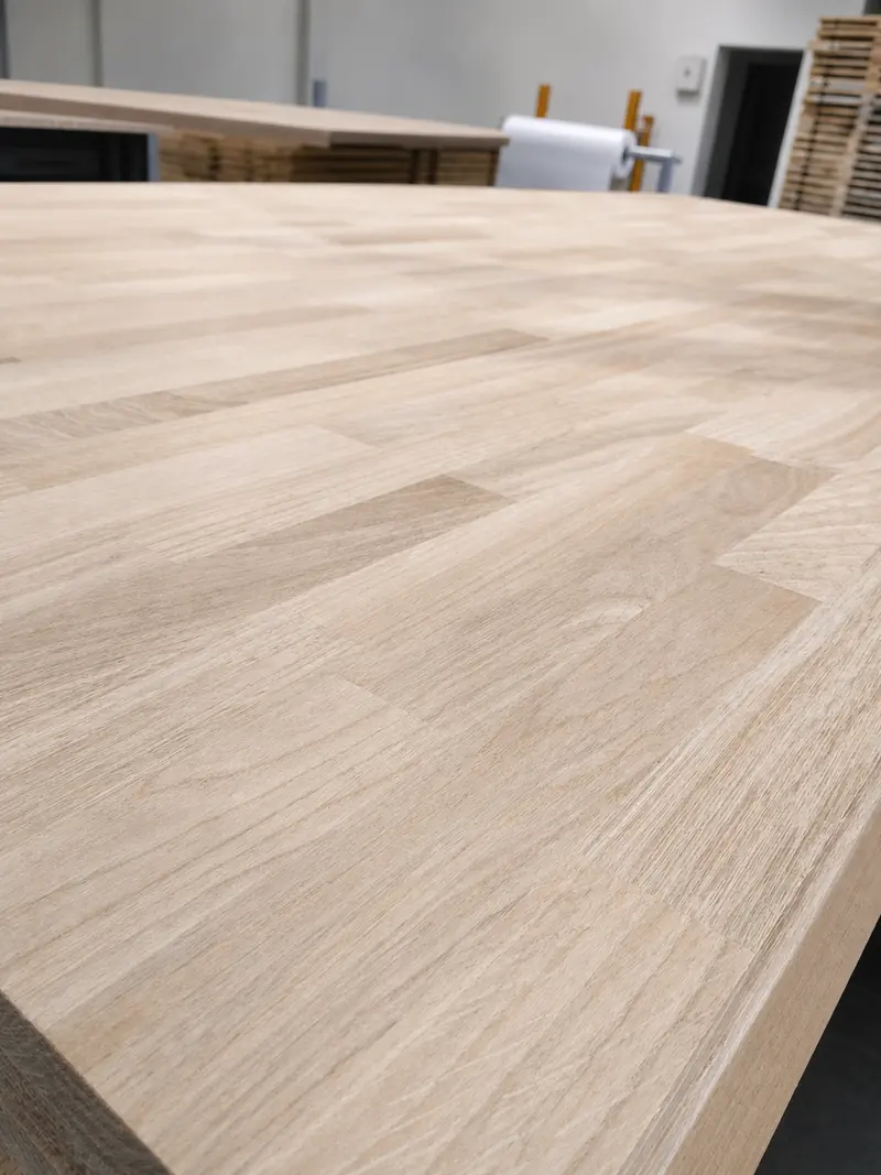 Wrapped oak panel pack prepared for storage and shipment